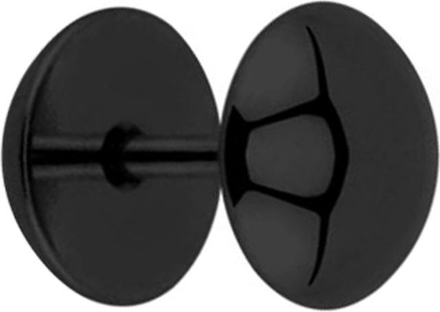 Produktbild Star Piercing Fake Plug Halbkugel schwarz (ohne Messing, Chirurgenstahl 316L)