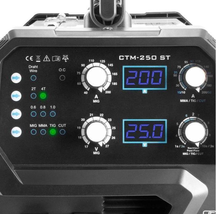 Image du produit Stahlwerk Soudeuse combinée 4 en 1 CTM-250 ST avec fonction plasma 200 A et 50 A