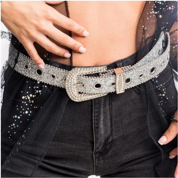 Produktbild Chaks Glitzer Gürtel: Silber (One Size)