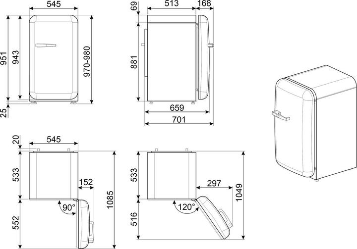 Immagine prodotto Smeg Stile retrò FAB10RPG5 (122 l)