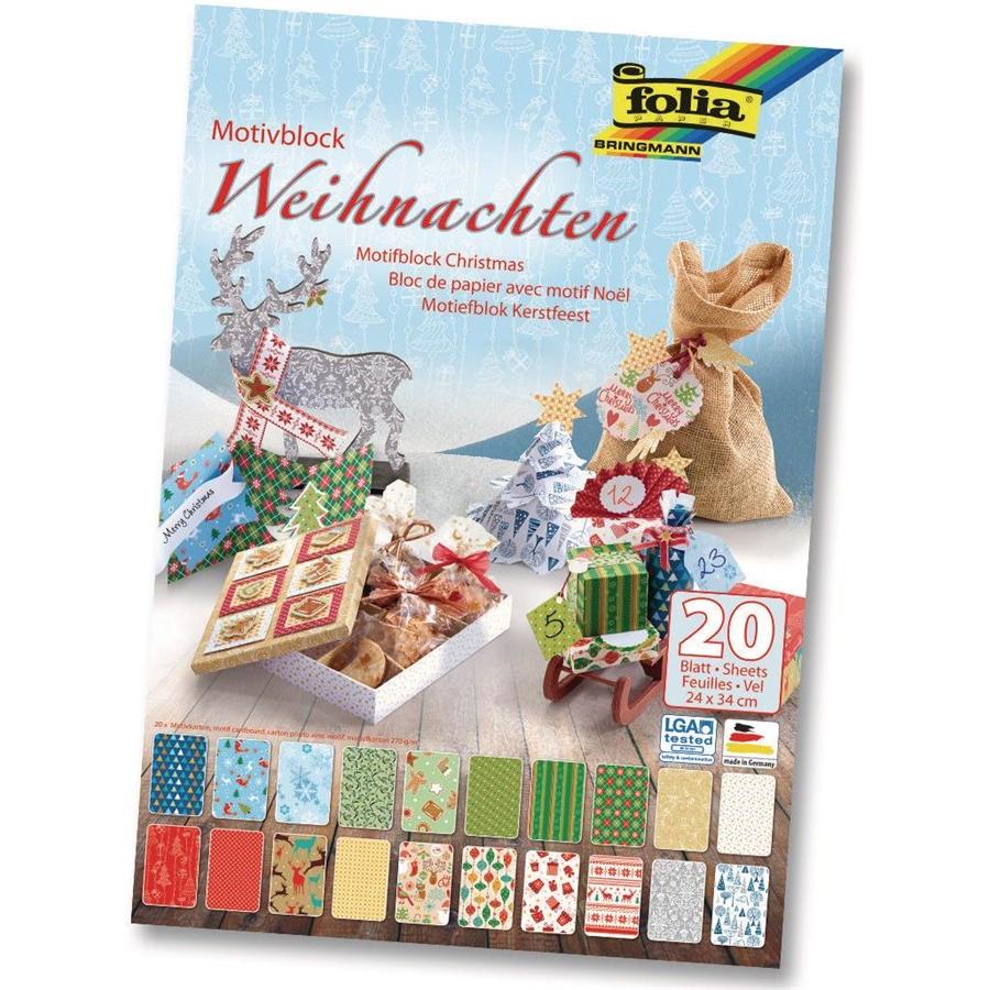 Folia, Bastelpapier, Weihnachten III (20 x)
