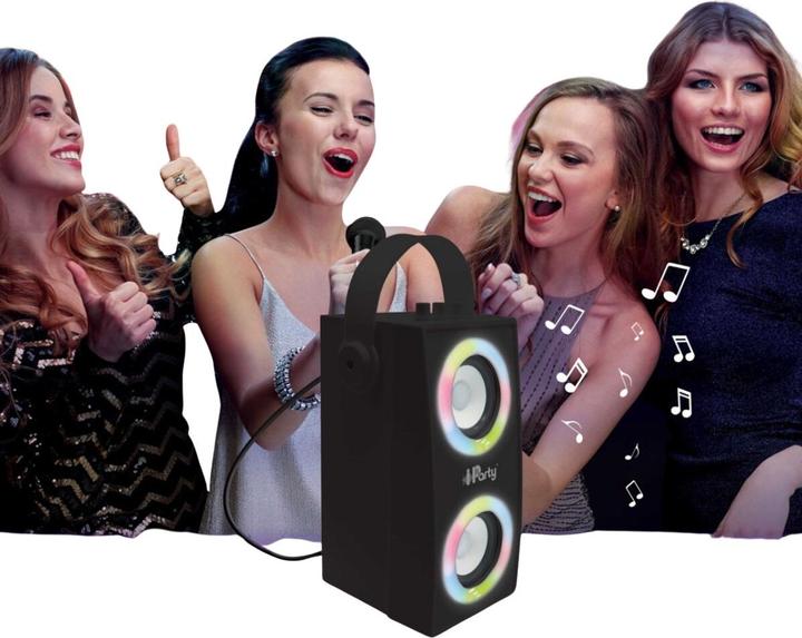 Actual product image Lexibook iParty Portable Bluetooth Speaker with Microphone and Light Effects (Active)