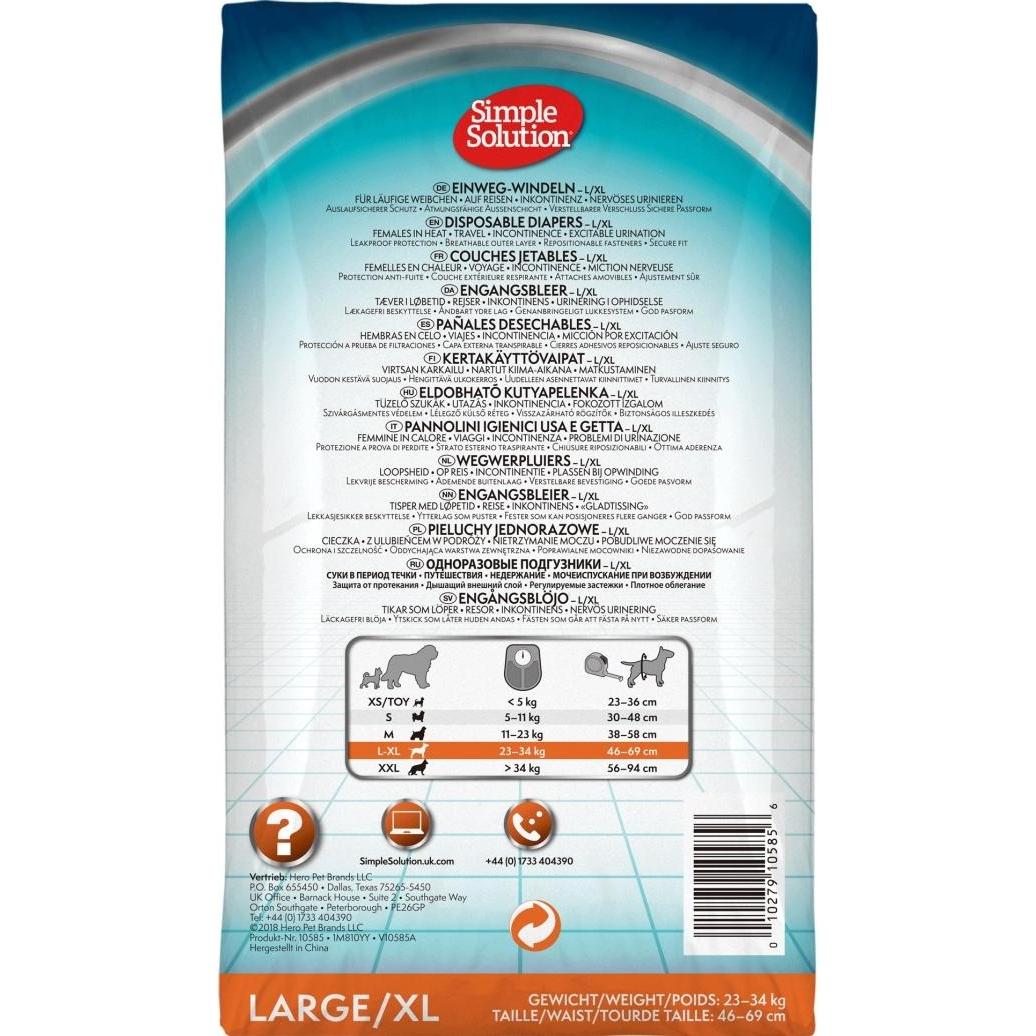 Thumbnail - Simple Solution Engangsble til taever, 12 stk., L-XL (Hund), Tierpflegemittel