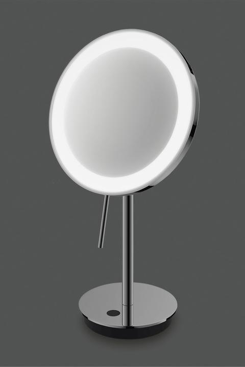 Actual product image Zack ALONA vanity mirror with all-round LED ring polished stainless steel