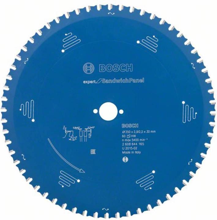 Produktbild Bosch Professional Zubehör Kreissägeblatt Expert for Sandwich Panel, 350 x 30 x 2,9 mm, 60