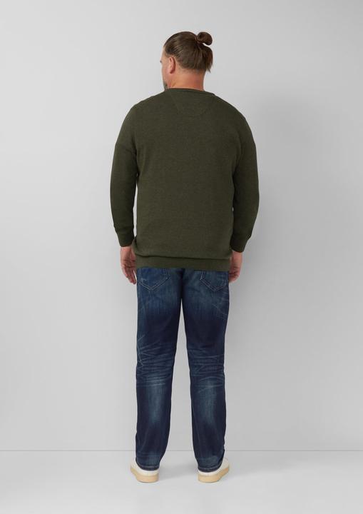 Produktbild S.Oliver Strickpullover Strickpullover mit Logo-Stickerei (4XL)