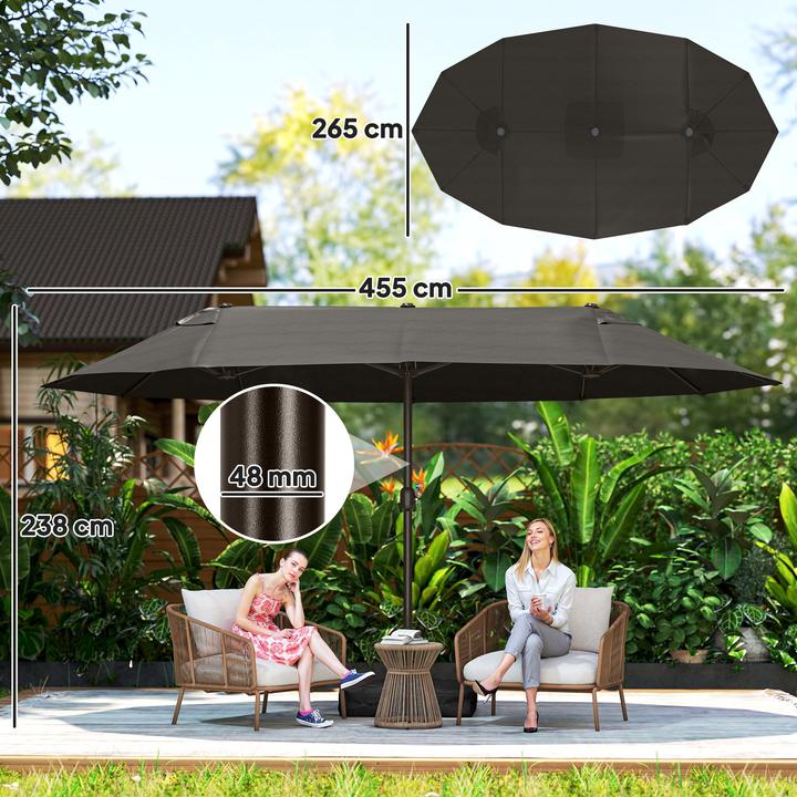Image du produit Outsunny Doppel-Sonnenschirm (2.65 m)