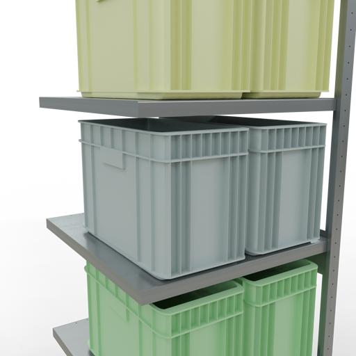 Actual product image Schulte Lagertechnik MULTIplus250 boltless add-on bay system with length bolts