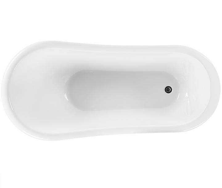 Produktbild Beliani Badewanne freistehend blau / weiss oval 153 x 77 cm CAYMAN (200 l, 153 cm, 77 cm)