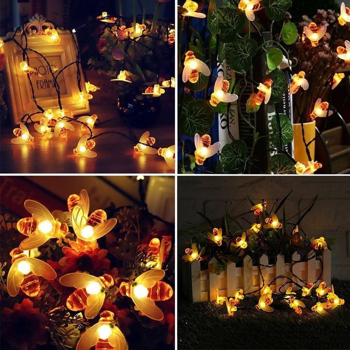 Actual product image Cover-Discount Solar LED fairy lights bees (6.50 m)