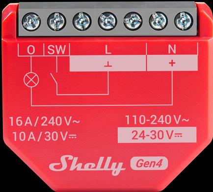 Image du produit Shelly 1PM Gen4 (Actionneur de commutation)
