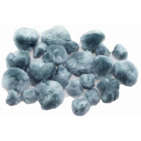 Brewis Graue flauschige Pompons, 24 Stück
