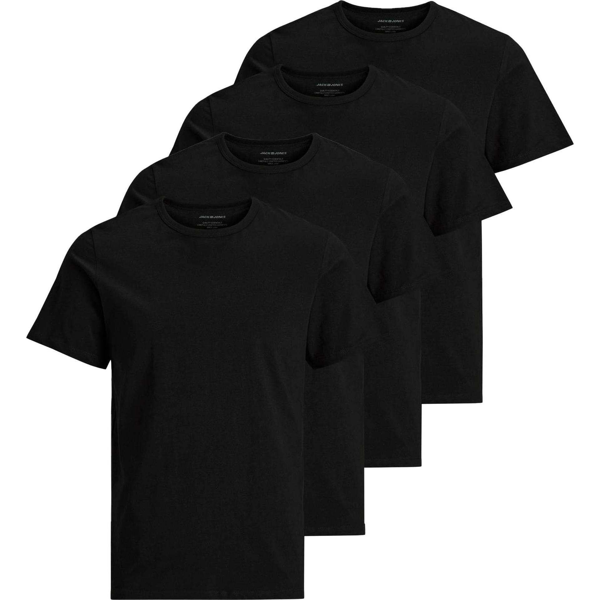 Jack & Jones, Herren, Shirt, T-Shirt Casual Bequem sitzend, Schwarz, (XL)