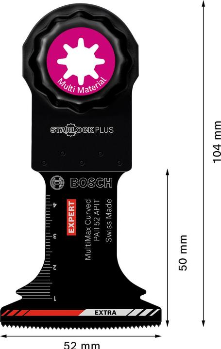 Bosch Professional Zubehör EXPERT MultiMax PAII 52 APIT Blatt für Multifunktionswerkzeuge, 52 mm