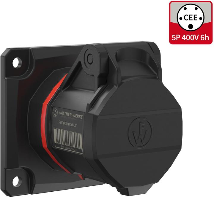 Actual product image Walther Werke CEE NEO add-on box straight 16A 5P 6h IP54 FW410506CC