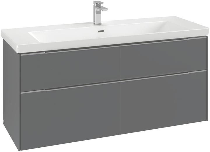 Produktbild Villeroy & Boch Subway 3.0 armoire sous lavabo, 4 tiroirs, lavabo au centre, 1272x576x478mm