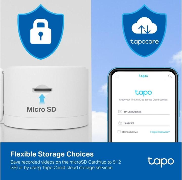 Produktbild TP-Link Tapo C125 AI 4MP QHD WLAN-Kamera MicroSD (2560 x 1440 Pixels)
