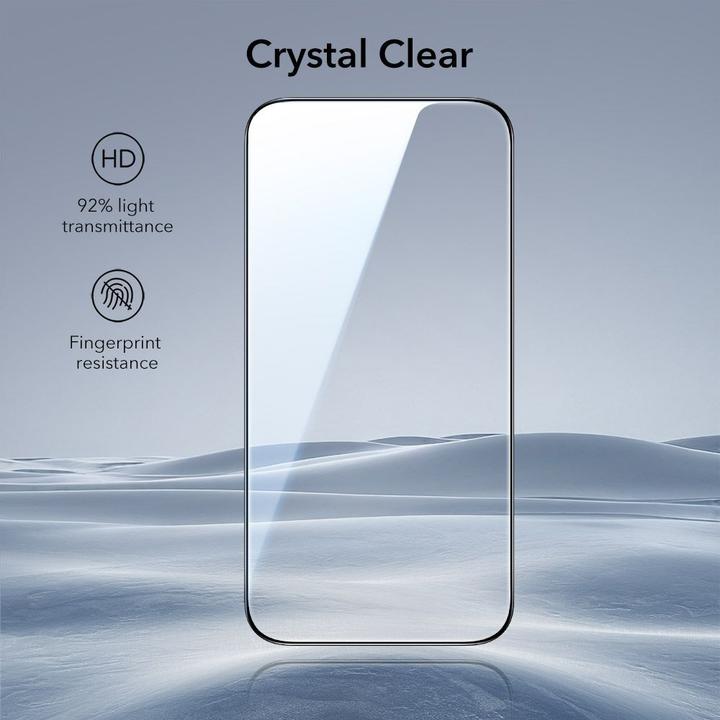 Produktbild ESR UltraFit Classic Screen Protector, for iPhone 17 Pro, 2 Pack (2 Stück, Apple iPhone 17 Pro)