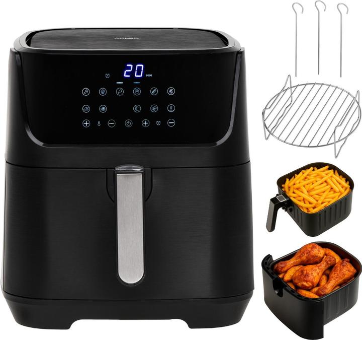 Produktbild Adler Tischgrill AD 6317 Air Fryer Ofen, 12 Programme, 5,5 L, Schwarz