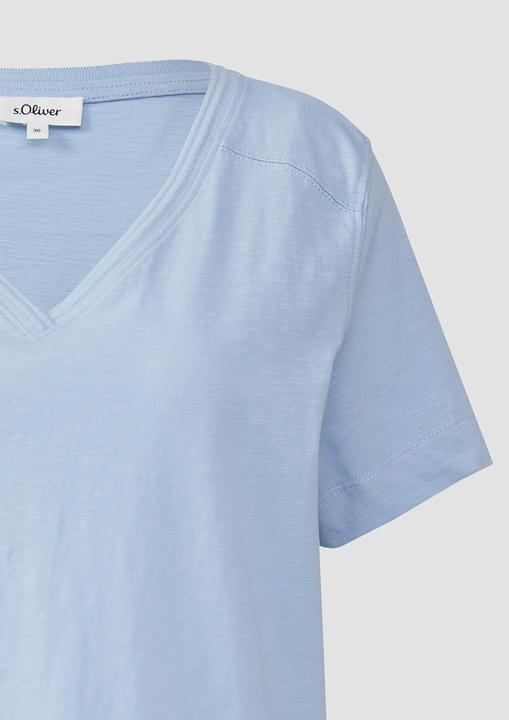 Immagine prodotto S.Oliver T-Shirt T-Shirt aus Flammgarn mit V-Ausschnitt (38)