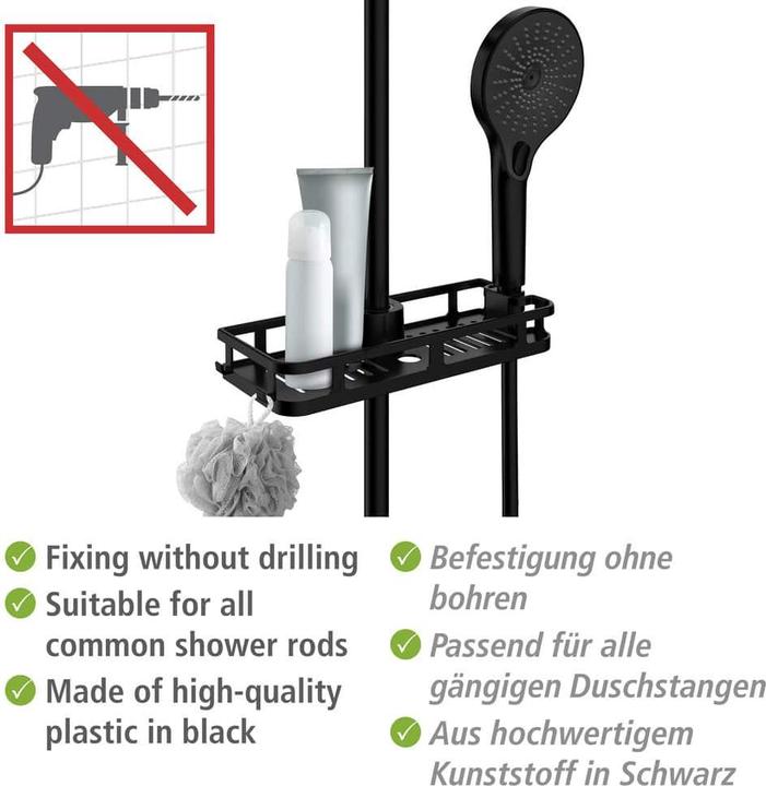 Produktbild Wenko Duschablage Schwarz