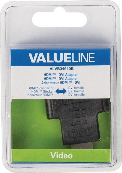Produktbild Valueline vlvb34910b Netzteil Anschluss, DVI-HDMI, weiblich, Schwarz (HDMI)