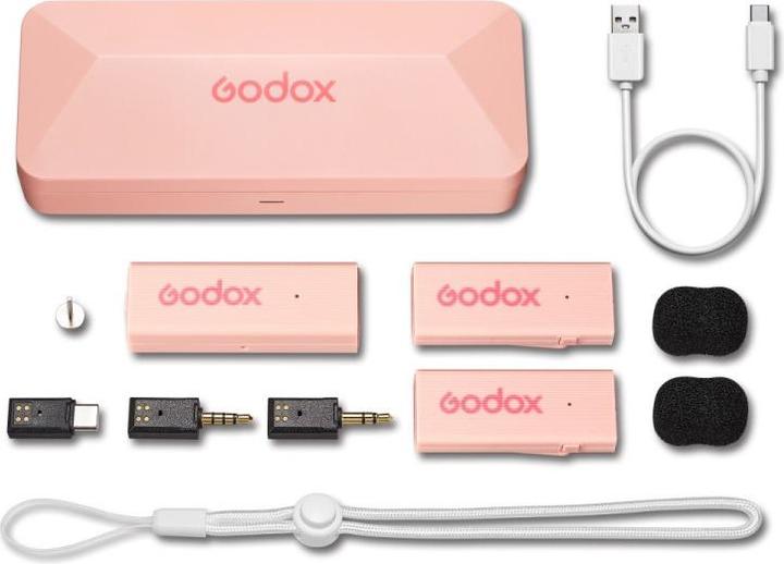 Image du produit Godox 2,4 GHz system bezprzewodowy MoveLink Mini UC Kit 2 (Cherry Pink)