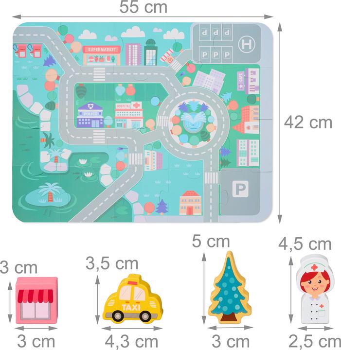 Actual product image Relaxdays Wooden block set