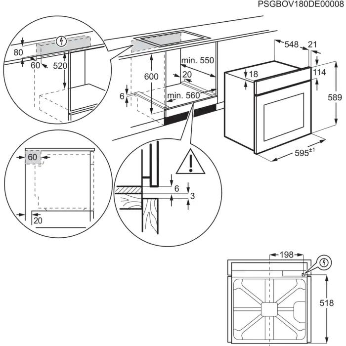 Actual product image Electrolux EOF4P46X 72 L 2990 W A+ Stainless steel
