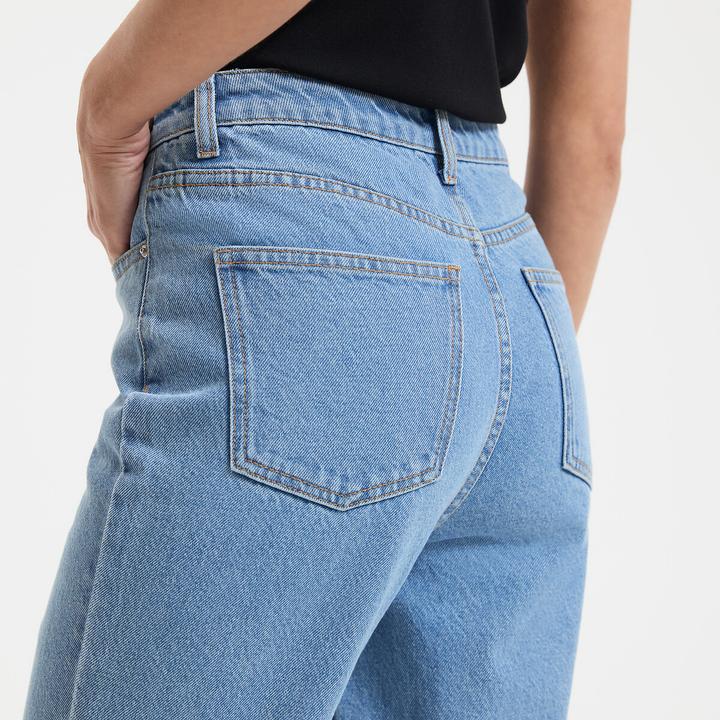 Immagine prodotto La Redoute Collections Jeans dritti a vita alta con lunghezza 7/8 (Banda radio 38 (2600 MHz))