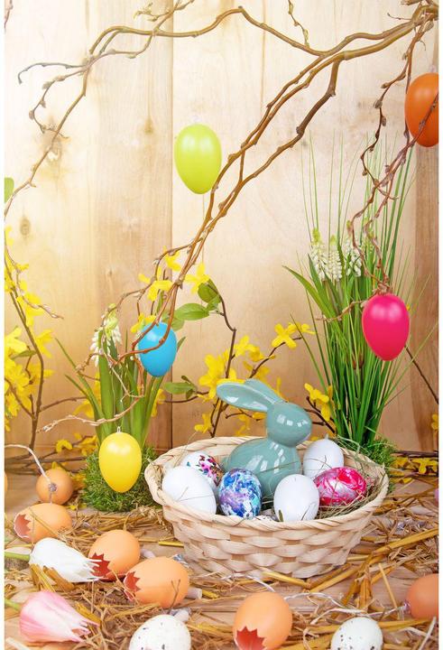 Actual product image Idena Plastic eggs 6cm 100s white with hanger