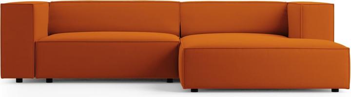 Actual product image Cosmopolitan Design Velvet Right Corner Sofa, "Arendal", 3 Seats, Terracotta, 224x166x70 Made in Europe (Corner sofa)