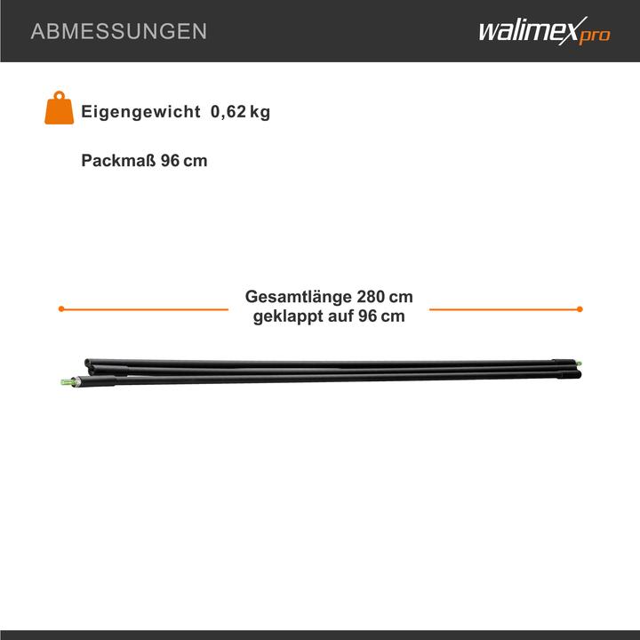 Image du produit Walimex Barre de lestage pour arrière-plans 280cm