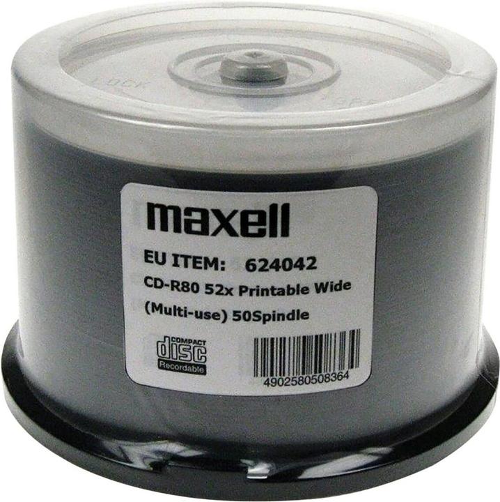 Actual product image Maxell CD-R 700MB 52x80 min spindle płyta do nadruku (50x)