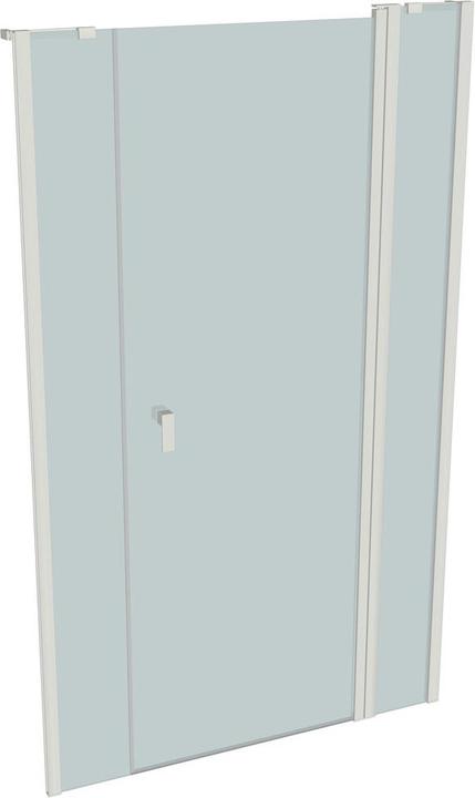 Actual product image Hüppe Design pure 4-corner swing door with fixed segment and side panel in niche, width:120cm height:200cm (211 cm, 120 cm, 200 cm)