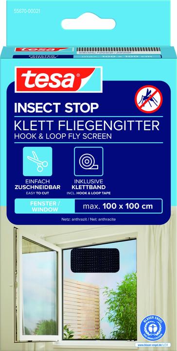Actual product image tesa Insect screen STANDARD for windows, with Velcro tape, without drilling (100 x 100 cm)