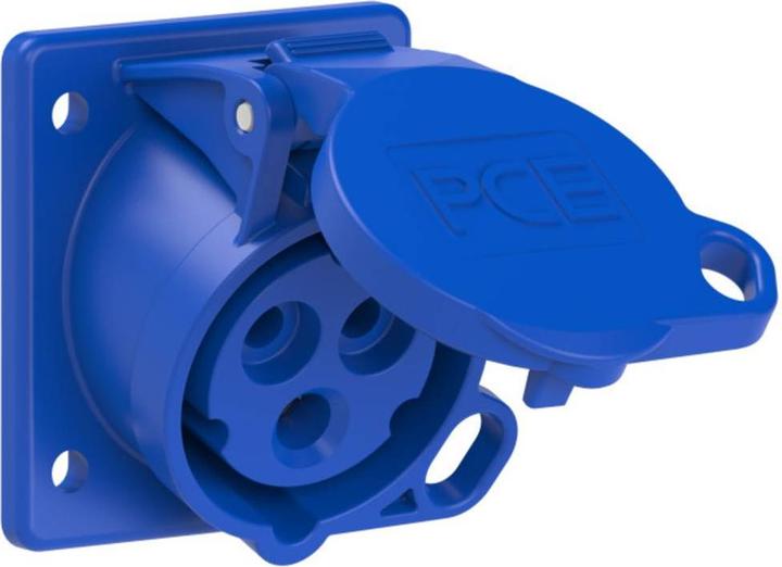 Actual product image PCE Angled 3 pole socket outlet 6h lockable