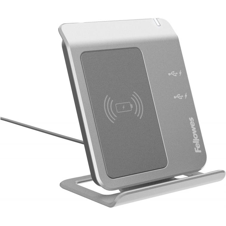 Thumbnail - Fellowes Ladestation Rapido Kabellos (10 W), Wireless Charger, Silber