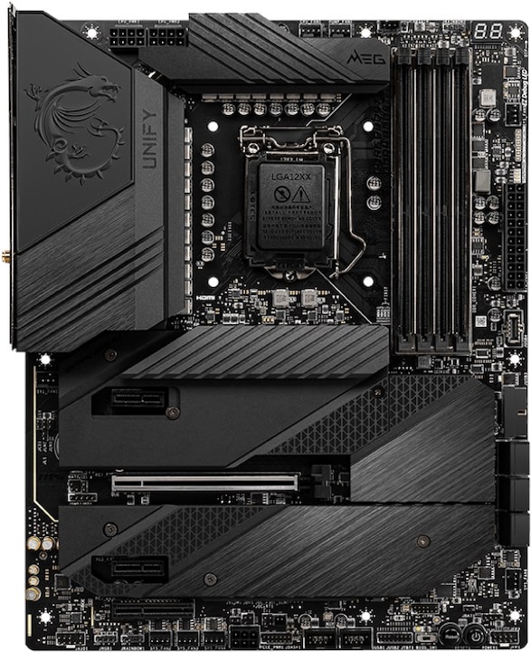 Actual product image MSI MEG Z590 UNIFY Motherboard Intel Z590 LGA 1200 (LGA 1200, Intel Z590, ATX)