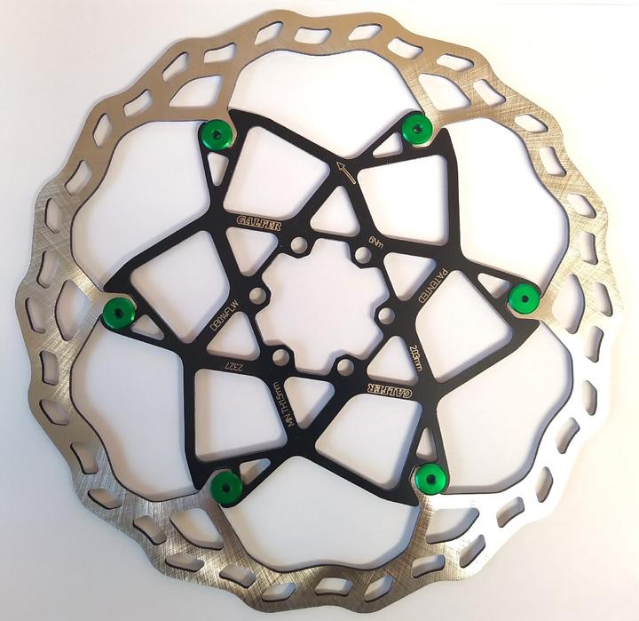 Actual product image Galfer Bike GALFER Disc Wave Floating Ø 203mm x 2.0mm green V2 (203 mm)
