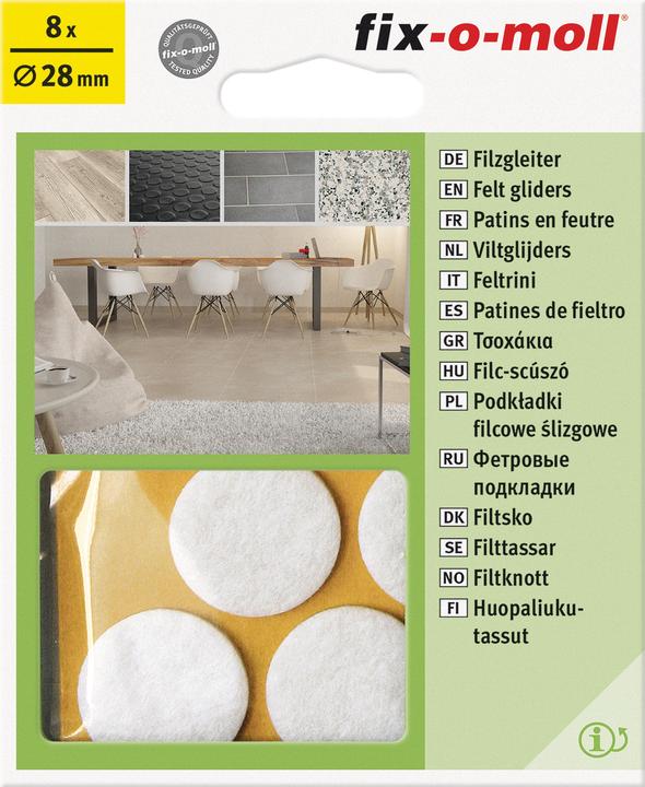 Produktbild Fix-o-moll Filzgleiter (Filzgleiter, 8 Stück)