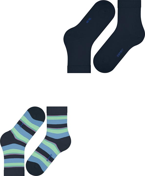 Produktbild Esprit Crochet Stripe 2-Pack Baumwollsocken (2er Pack, 35 - 38)
