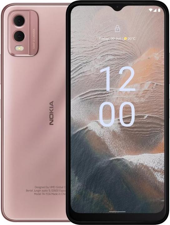 Actual product image Nokia C32 Pink (64 GB, Rose, 6.52", 4G)