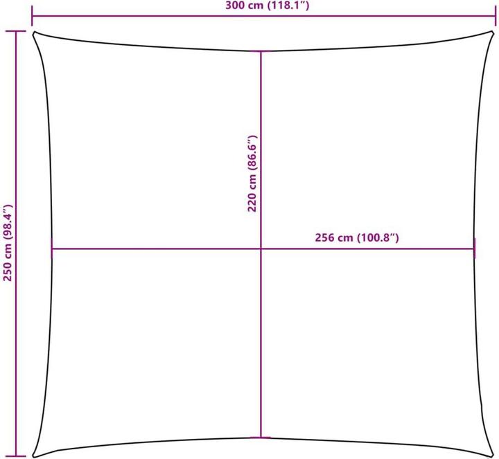Produktbild vidaXL Sonnensegel (250 x 300 cm)
