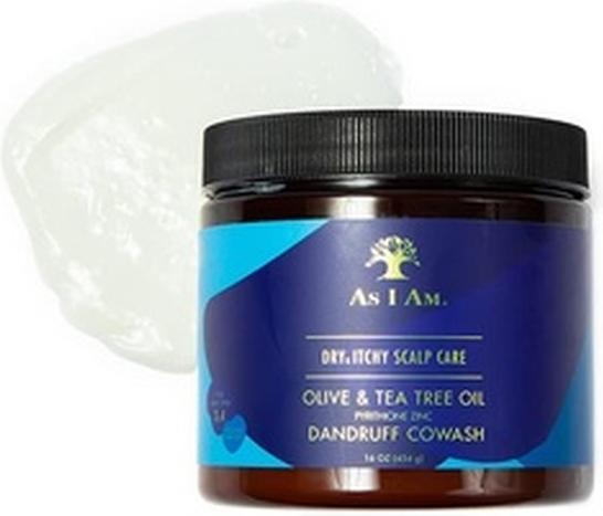 Immagine prodotto As I Am Cowash per la cura del cuoio capelluto secco e pruriginoso da 16 once - Arricchito con zinco (250 ml)
