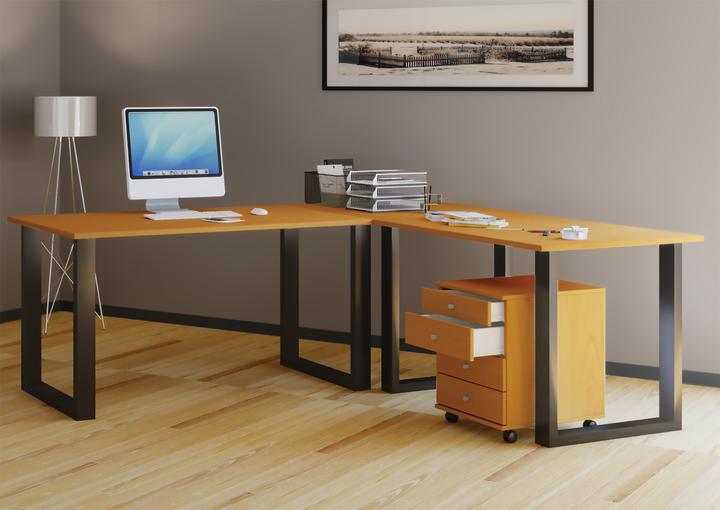 Image du produit VCM Mobilier de bureau Bureau d'angle Lona profondeur 50 cm U Alu noir (190 x 190 x 50 cm)