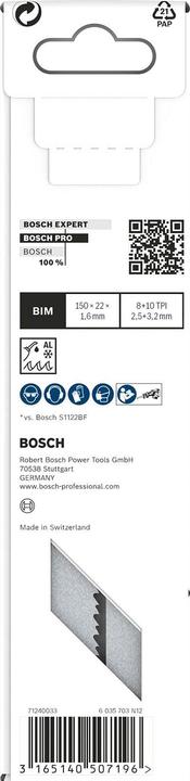 Actual product image Bosch Professional Zubehör PRO Thick Metal Demolition S930CF blade, 1.6 x 22 x 150 mm, 5 pcs.