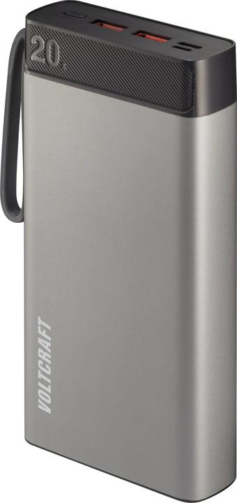 Image du produit Voltcraft PB-20-PD3.0 Powerbank 20000 mAh Power Delivery LiPo Gris-Noir (20000 mAh, 74 Wh)