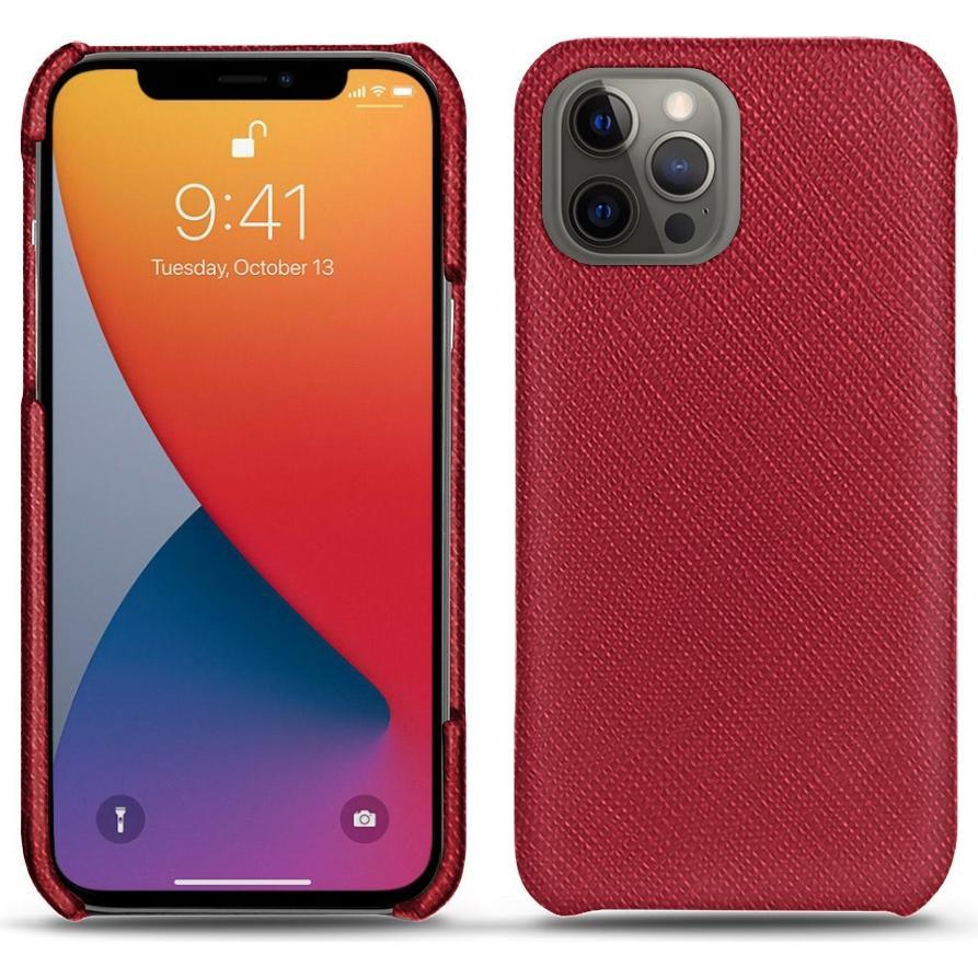 Noreve Lederschutzhülle (Apple iPhone 13 Pro Max), Smartphone Hülle, Rot