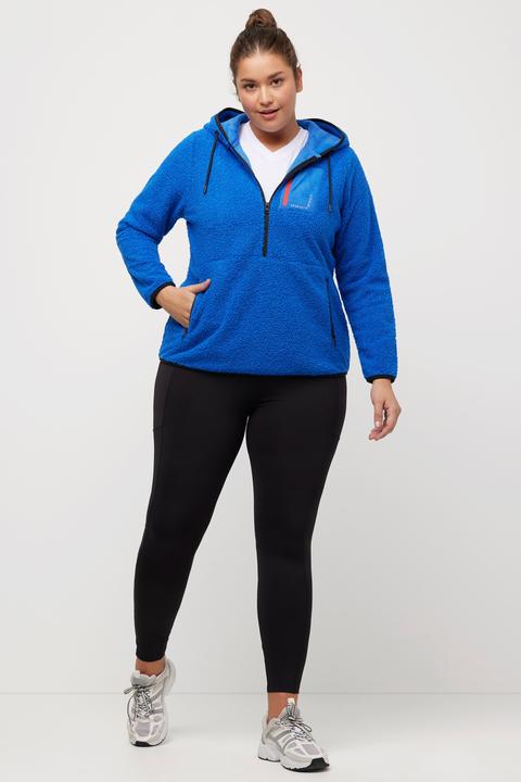 Produktbild Ulla Popken Fleece-Hoodie, Koordinaten-Druck, Zipptaschen, Langarm (46, 48)